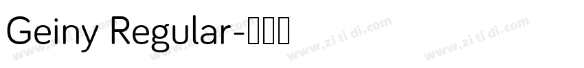 Geiny Regular字体转换